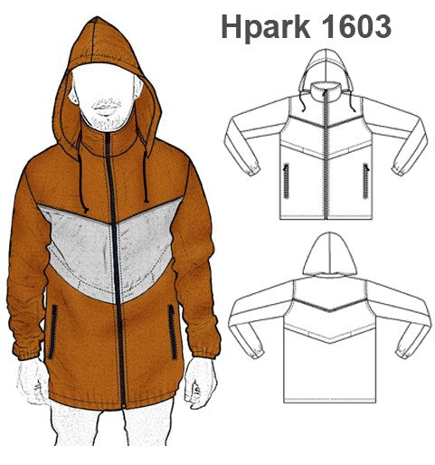 MOLDE PARKA CORTAVIENTO HOMBRE 1603