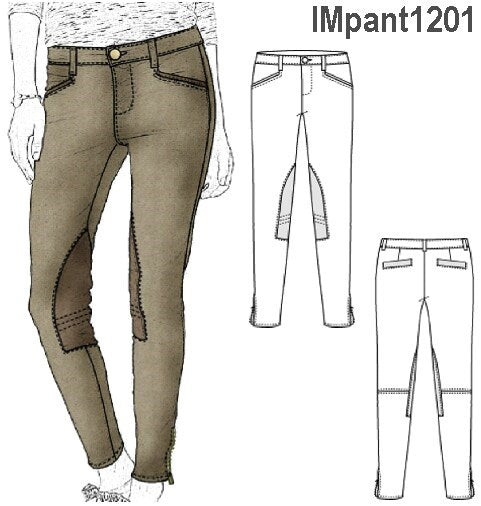 MOLDE PANTALON JEANS NIÑA  1201