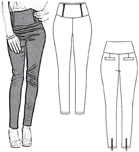 MOLDE PANTALON PITILLO MUJER 1003