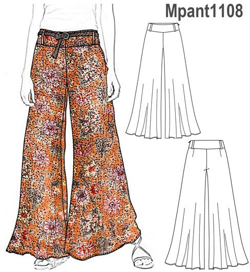 MOLDE PANTALON PALAZZO MUJER 1108