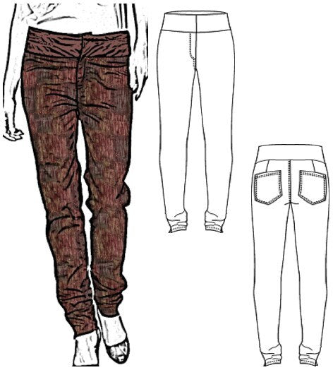 MOLDE PANTALON MUJER 1001