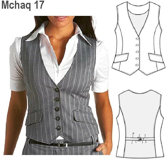 MOLDE CHALECO MUJER  0917
