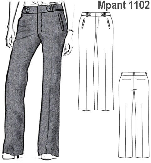 MOLDE PANTALON CLASICO MUJER 1102