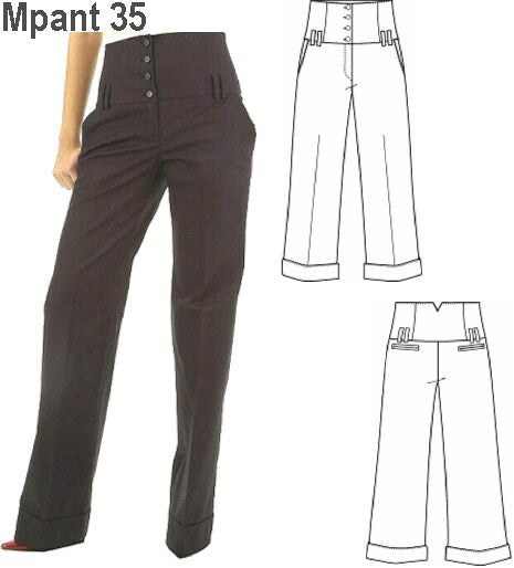 MOLDE PANTALON TORERO MUJER 0935