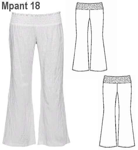 MOLDE PANTALON PIERNA ANCHA MUJER 0918