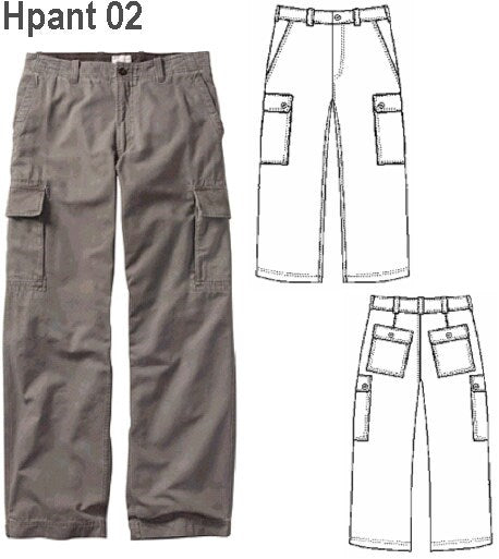 MOLDE PANTALON CARGO HOMBRE 0902