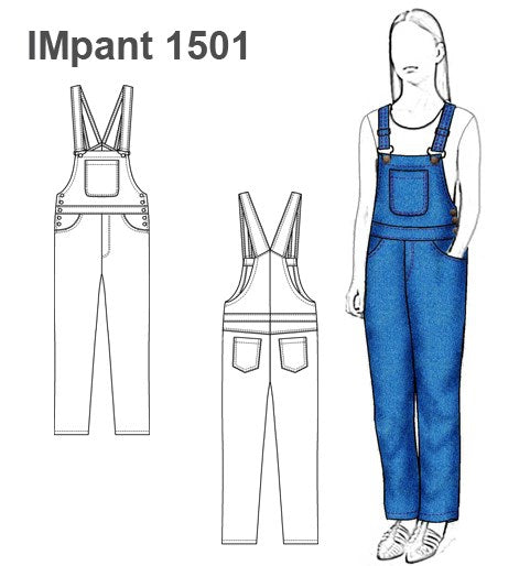 MOLDE PANTALON JARDINERA NIÑA 1501