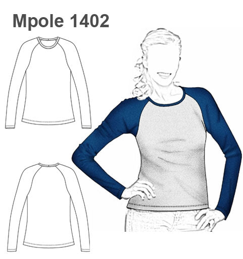 MOLDE POLERA MANGA RAGLAN MUJER 1402 - Main Image