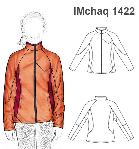 MOLDE CHAQUETA MANGA RAGLAN NIÑA 1422