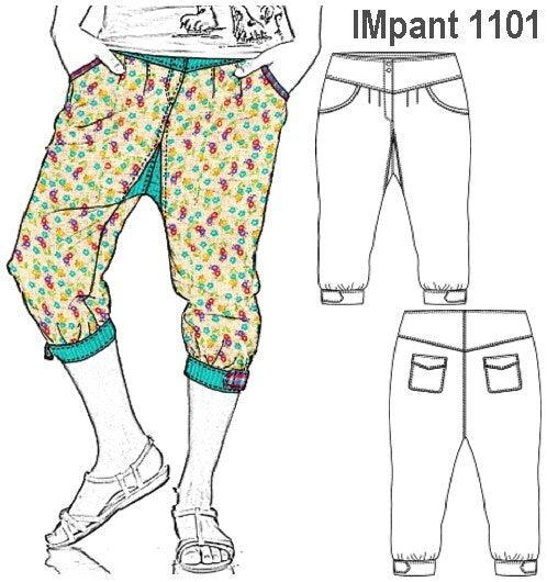 MOLDE PANTALON HAREM NIÑA 1101