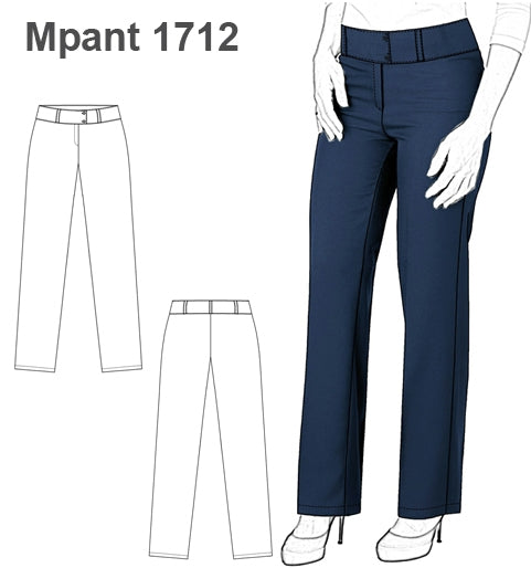 MOLDE PANTALON CLASICO MUJER 1712