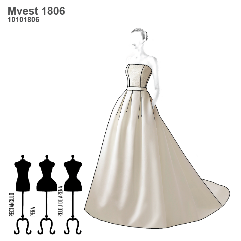 MOLDE VESTIDO NOVIA 1806