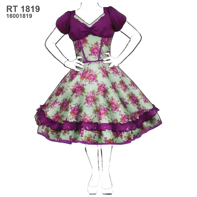 MOLDE VESTIDO HUASA RT 1819