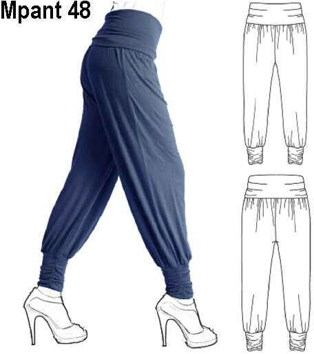MOLDE PANTALON HAREM MUJER 0948