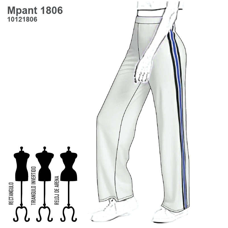 MOLDE PANTALON RECTO MUJER 1806