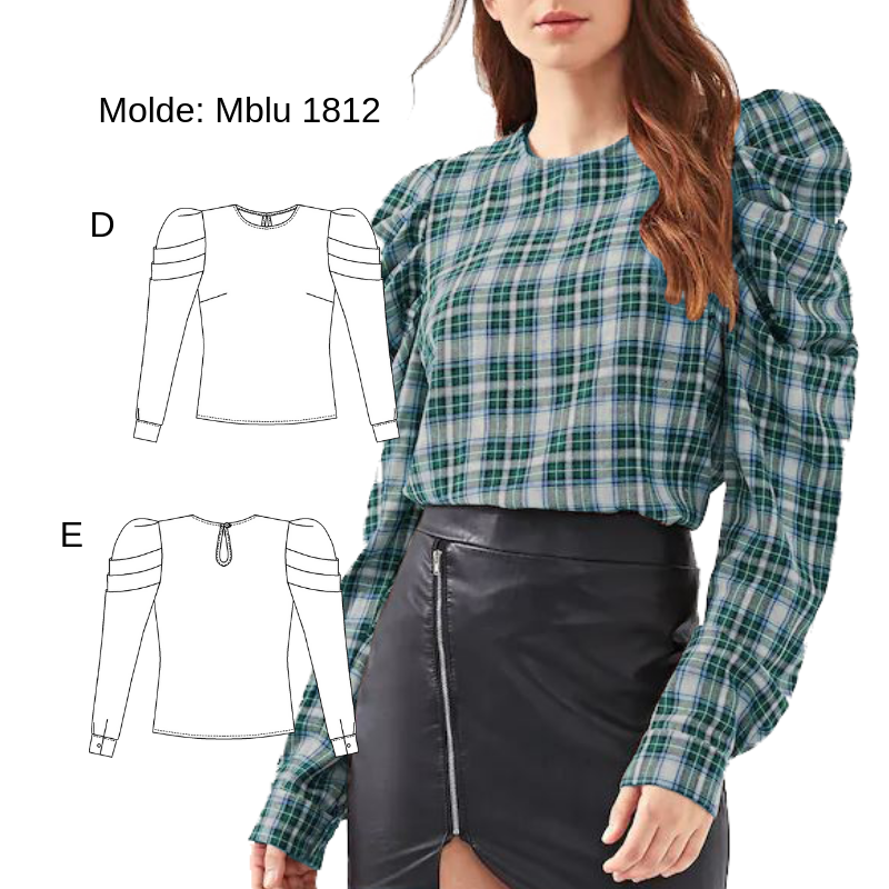 MOLDE BLUSA CERRADA MUJER 1812 - Main Image
