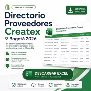 Directorio Proveedores Createx Bogota 2026