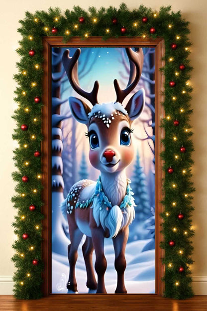Funda Confeccionadas Navideña Para Puertas de 200cm x 80cm