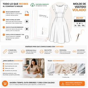 Molde de Vestido Volado en PDF