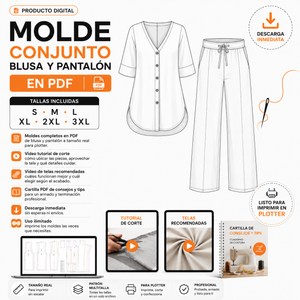 Molde de Conjunto Blusa y Pantalón en PDF