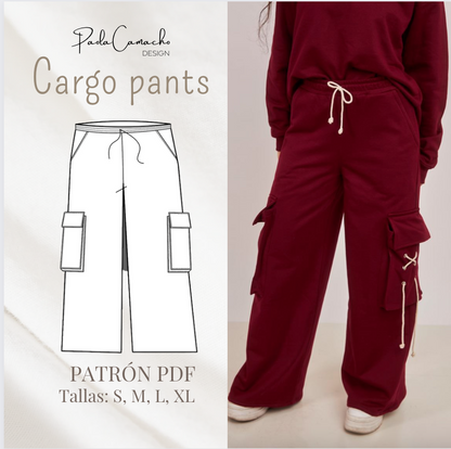 Molde de Pantalones Cargo en PDF - Tallas S,M,L,XL