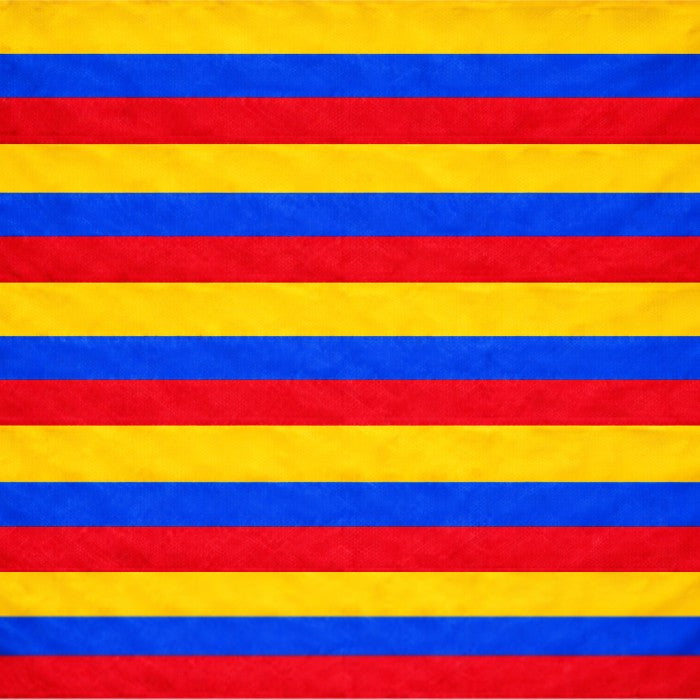 Tela Banderin Tricot de Colombia Doble Faz 5 franjas de 30cm x Metros