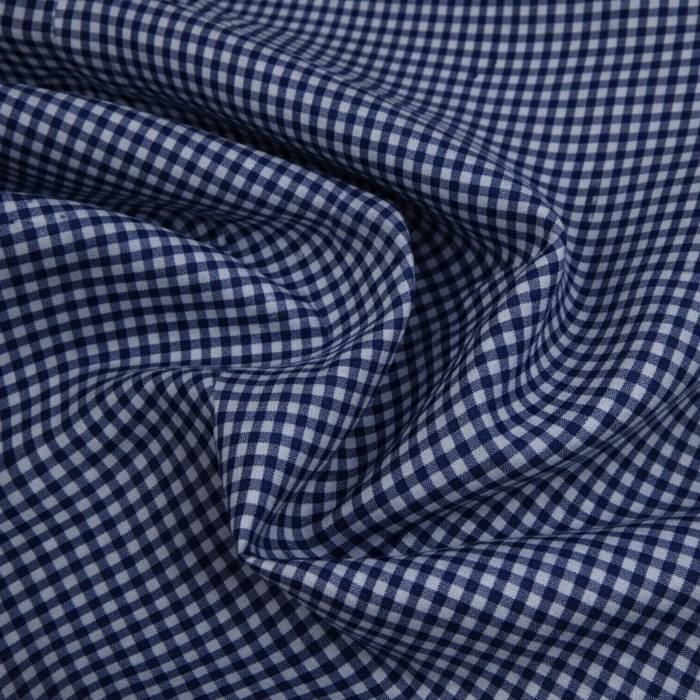 TELA-CAROLINA-POLIESTER-CUADRO-PEQUENO-COLOR-AZUL-OSCURO