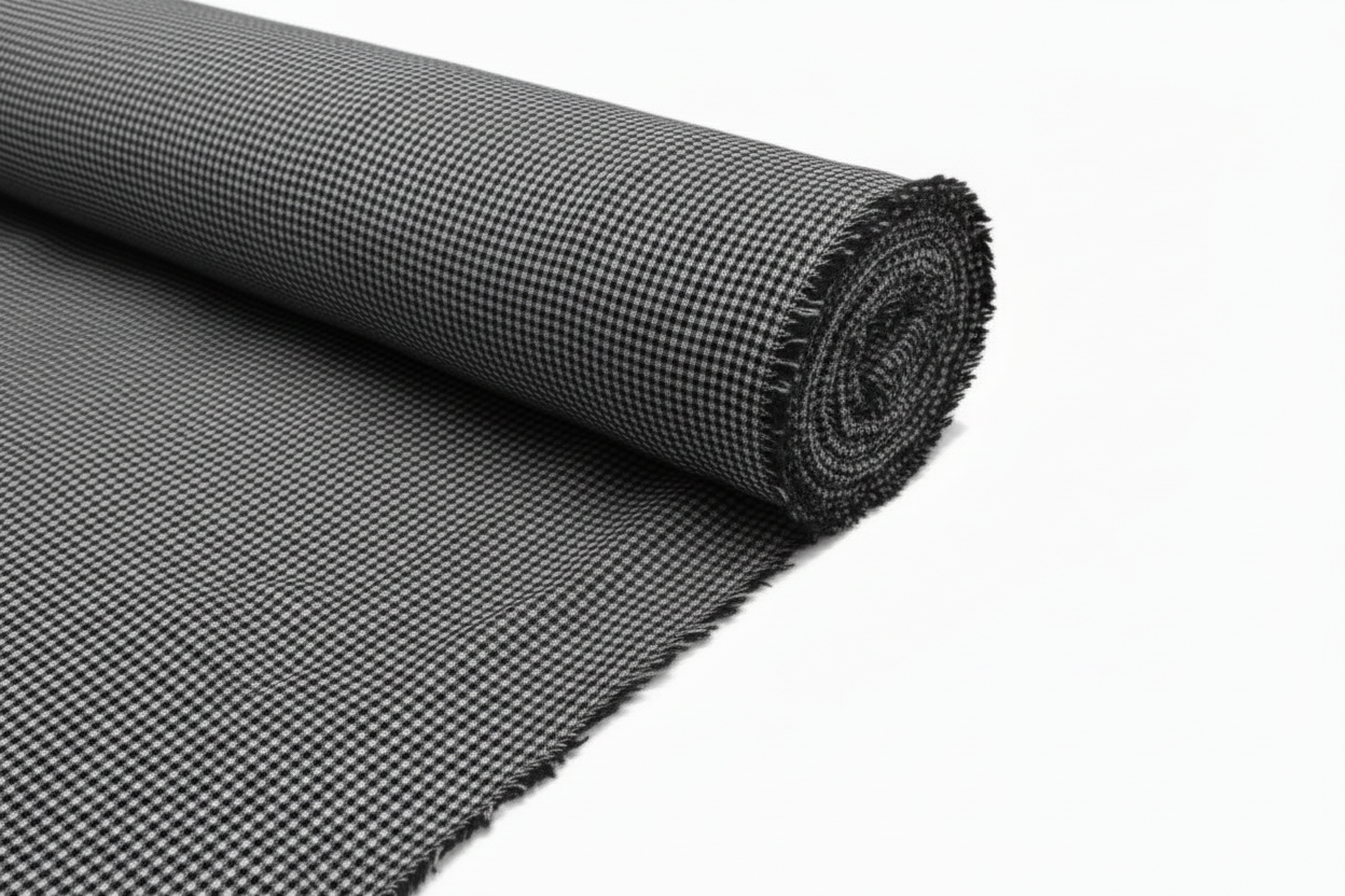 TELA-CAROLINA-POLIESTER-CUADRO-PEQUENO-COLOR-NEGRO_X_ROLLOS