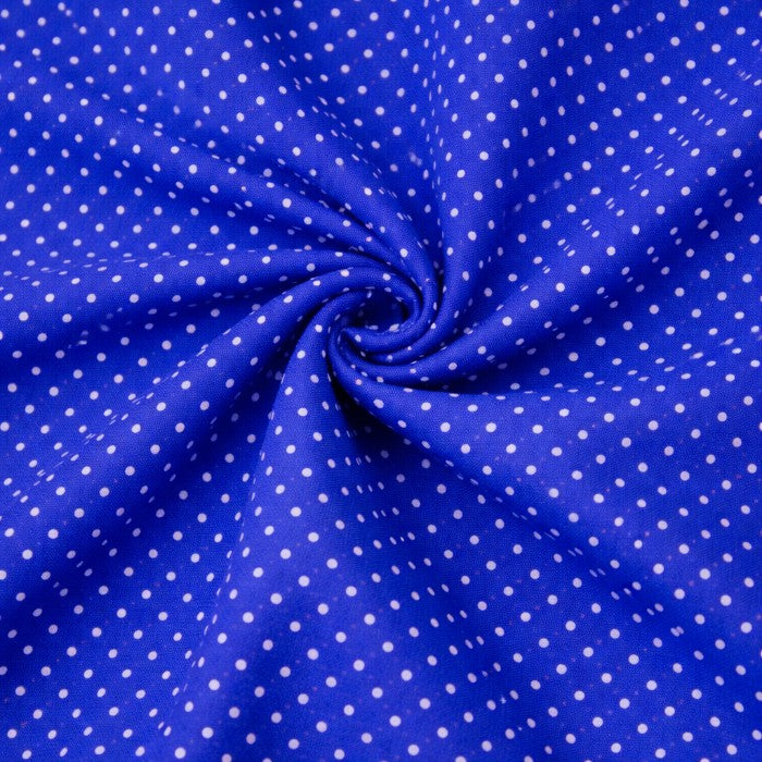 TELA-DACRON-POLIESTER-PUNTOS-COLOR-AZUL-REY