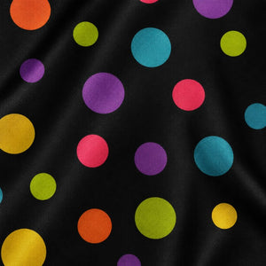 Tela Disfraz Payaso Multicolor Negro x Rollo
