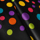 Tela Disfraz Payaso Multicolor Negro x Rollo
