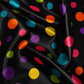 Tela Disfraz Payaso Multicolor Negro x Rollo