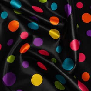 Tela Disfraz Payaso Multicolor Negro x Metros