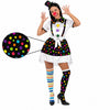 Tela Disfraz Payaso Multicolor Negro x Metros - PAYASO NEGRO