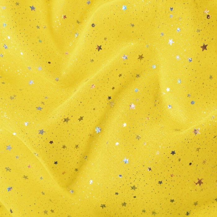 TELA-TUL-ESCARCHADO-ESTRELLAS-COLOR-AMARILLO