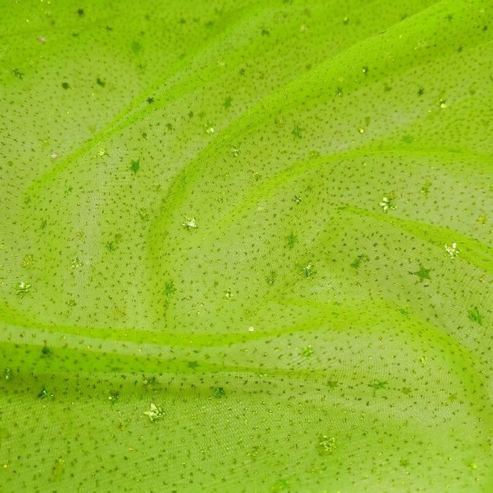 TELA-TUL-ESCARCHADO-ESTRELLAS-COLOR-VERDE-PISTACHO