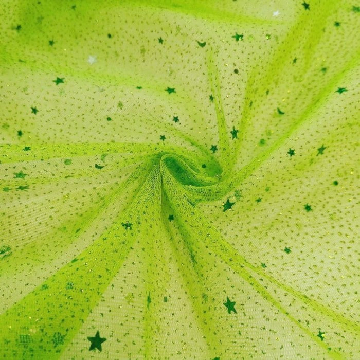 TELA-TUL-ESCARCHADO-ESTRELLAS-COLOR-VERDE-PISTACHO