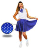 Tela Disfraz Polca Rock 50s Azul x Metros - POLCA ROCK 50S AZUL