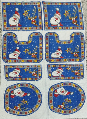 Tela Juego de Baño Navideño de 4 Piezas con Lurex x Unidad