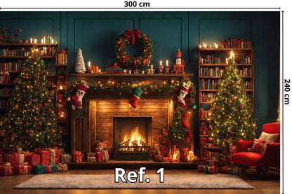 Tela para Fondo Navideño de 300cm x 240cm