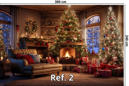 Tela para Fondo Navideño de 300cm x 240cm