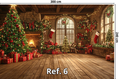 Tela para Fondo Navideño de 300cm x 150cm