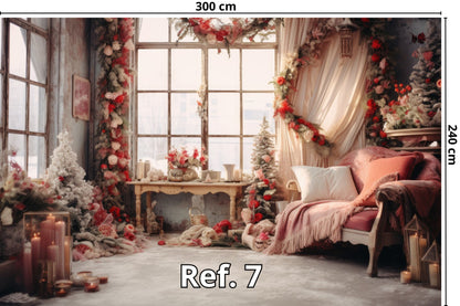Tela para Fondo Navideño de 300cm x 150cm