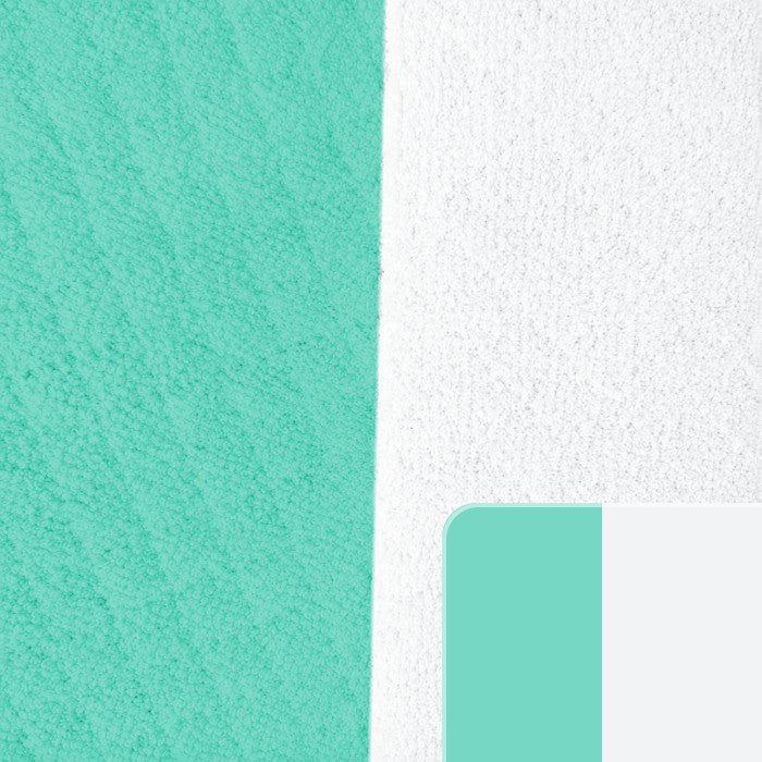 TELA-TOALLA-MICROFIBRA-DOBLE-FAZ-25-CM-ANCHO-LIMPION-COLOR-VERDE-MENTA-BLANCO