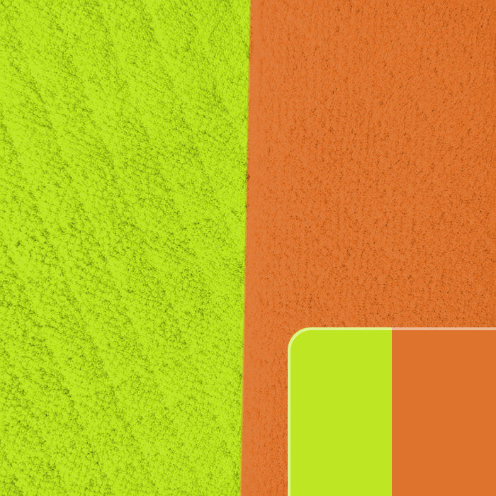 TELA-TOALLA-MICROFIBRA-DOBLE-FAZ-COLOR-NARANJA-Y-VERDE-NEON