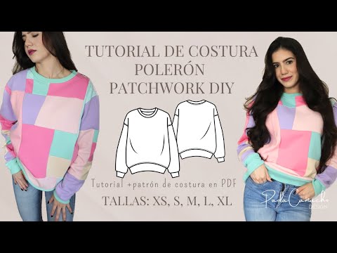 Descargar Molde de Buzo Cuello Redondo en PDF Tallas XS, S, M, L, XL