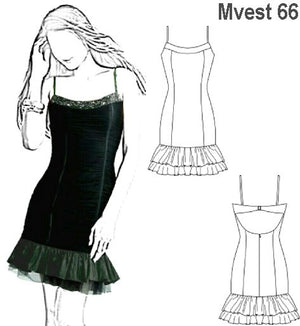 MOLDE VESTIDO LENCERO MUJER 0966
