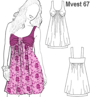 MOLDE VESTIDO GLOBO MUJER 0967