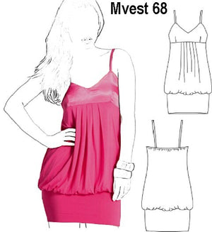 MOLDE VESTIDO TABLAS MUJER 0968