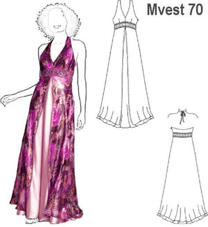 MOLDE VESTIDO FIESTA MUJER 0970